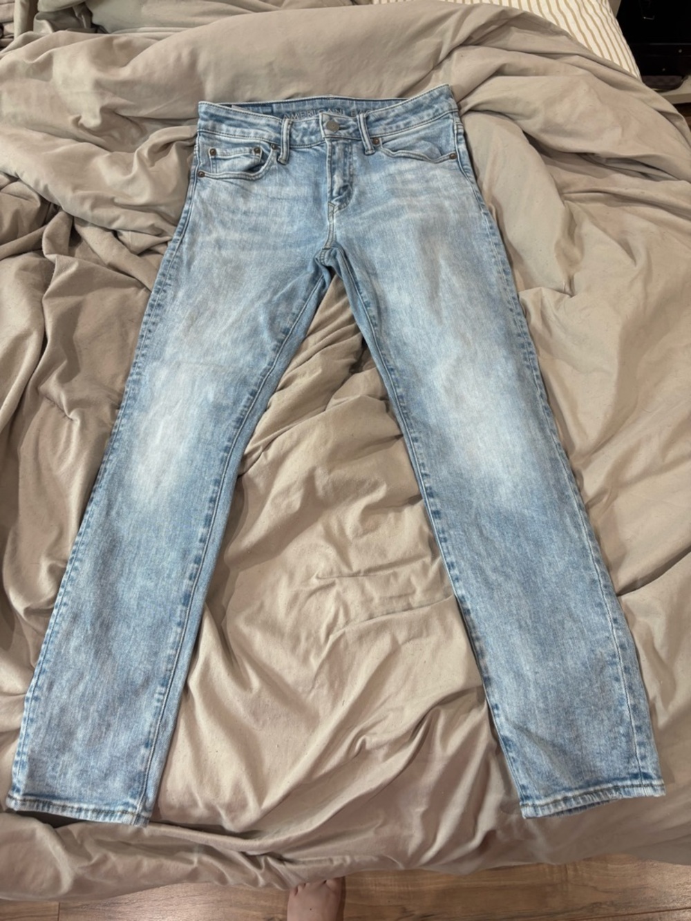 American Eagle Outfitters Light Blue Slim Flex Straight Jeans 30x30